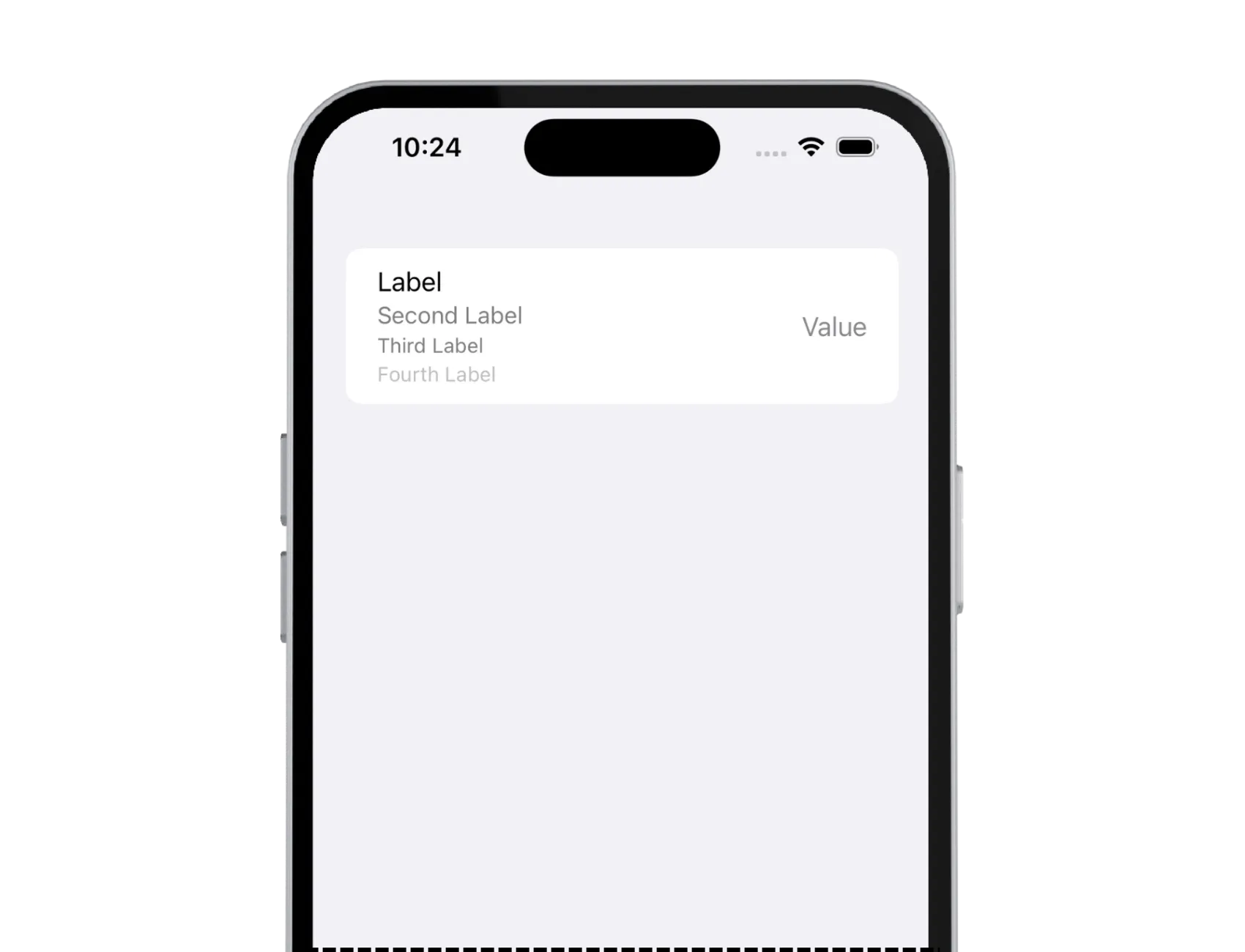 Form with LabeledContent and four Text views as a label