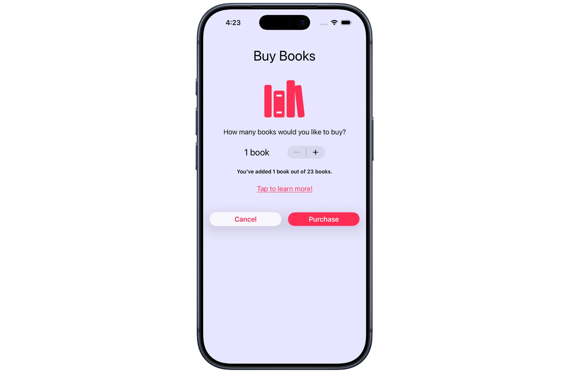 Demo iOS app in a simulator