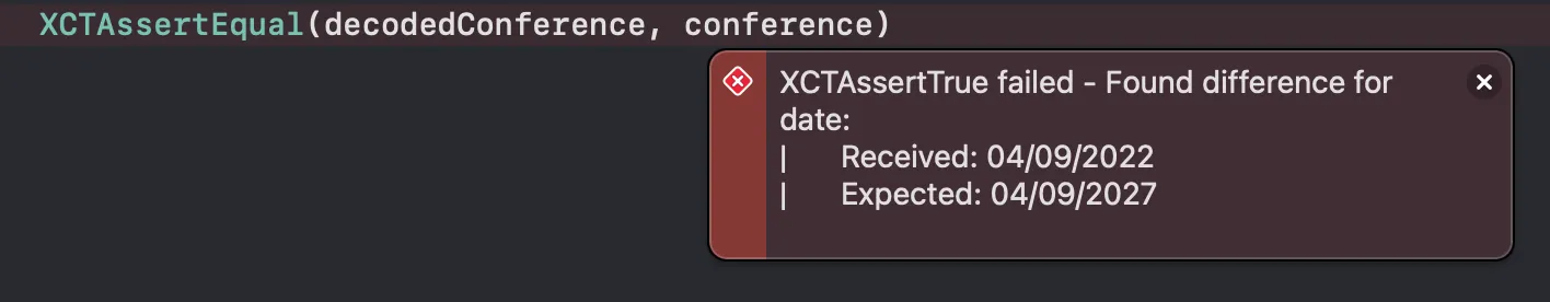 XCTAssert error when using a library called Difference XCTAssert error when using a library called Difference